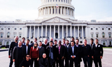 grupo na casa branca